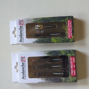 New Tweezer & Nail Clipper Set & 3 Pack Tweezer Set